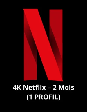 Abonnement 4K Netflix– 2 mois (1 PROFIL)