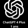 Abonnement ChatGPT 4 Plus  12 mois