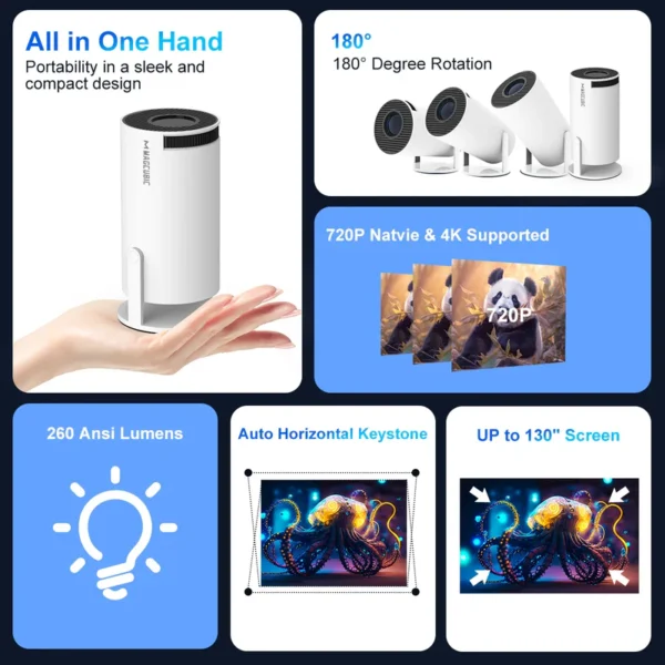 PROJECTOR HY300 PRO + ( ABONNEMENT IPTV 12Mois )